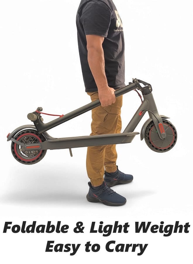 ويندهورس سكوتر كهربائي خفيف الوزن قابل للطي، سرعة 30 كم/ساعة، محرك 350 واط، بطارية 36 فولت 8 أمبير، إطارات 8.5 بوصة، مدى 30 كم، شاشة عرض رقمية - Image 2